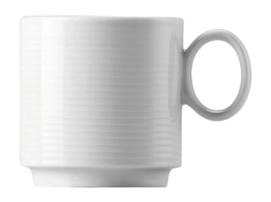 Tazzina caffe Espresso Loft Weiss 110 ml, Porcellana, Impilabile, Bianco