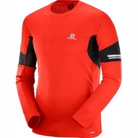 Longsleeve Salomon Agile LS Fiery Red Herren