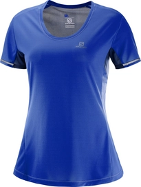 T-Shirt Salomon Agile SS Surf The Web Medieval Blue Damen