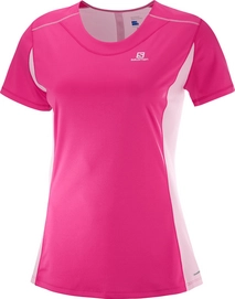 T-Shirt Salomon Agile Pink Yarrow Damen