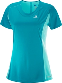 Tshirt Salomon Women Agile Heather Enamel Blue