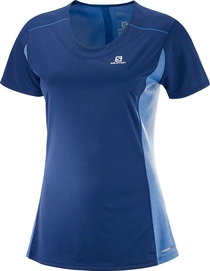 Tshirt Salomon Women Agile Heather Medieval Blue