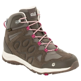 Wandelschoen Jack Wolfskin Women Rocksand Texapore Mid Dark Ruby
