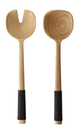 Couverts à Salade ASA Selection Wood Nylon Poignée 24 cm