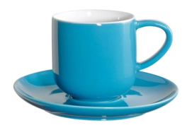 Espressotasse ASA Selection Coppa mit Untertasse Turquoise (2er-Set)