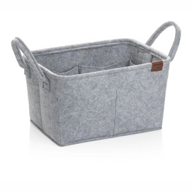Felt Basket Kela Fay with 8 Inside Pockets Light Grey (35 x 25 x 20 cm)