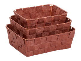Storage Basket Kela Alvaro Orange (Set of 3)