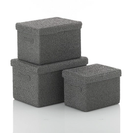 Mand Kela Grijs 30 x 22 x 22 cm