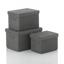 Mand Kela Grijs 36 x 26 x 24 cm