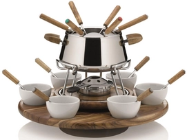 Fondueset Kela Armata Carousel voor 6 Personen Bruin
