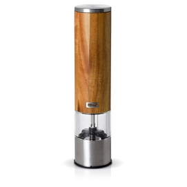 Salt and Pepper Mill AdHoc Acacia Electric Woodmatic Brown Stainless Steel 22 cm