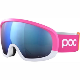 Skibril POC Unisex Fovea Mid Clarity Comp Fluorescent Pink/Hydrogen White/Spektris Blue