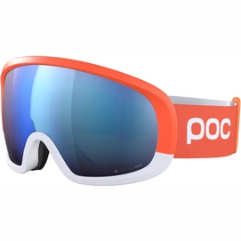 Skibril POC Fovea Mid Clarity Comp + Unisex Fluorescent Orange/Hydrogen White/Spektris Blue