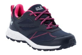 Wandelschoen Jack Wolfskin Kids Woodland Texapore Low Night Blue Pink