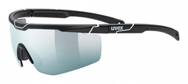 Zonnebril Uvex Sportstyle 117 Black Mat White Mirror Silver