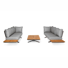Loungeset Suns Stockholm Ibiza Style 2x3 Seater Corner Matt Royal Grey / Light Anthracite (3-delig)