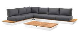 Loungeset Suns Java Hoekopstelling Groot Matt White / Blended Anthracite