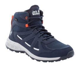 Wandelschoen Jack Wolfskin Men Woodland 2 Texapore Mid Dark Blue Red