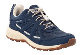 Wanderschuh Jack Wolfskin Woodland 2 Vent Low Dark Blue Beige Damen