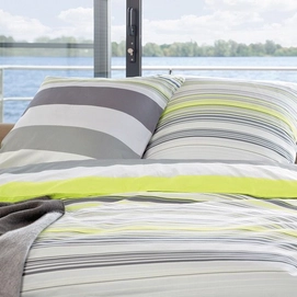 Bettwäsche s.Oliver Neon Stripes Hellgrau Renforcé