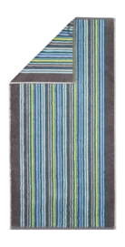 Douchelaken Cawö Remake Stripes Green-Multicolor