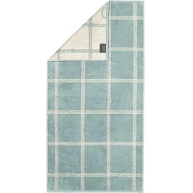 Asciugamano Cawö Luxury Home Two-Tone Grafik 50 x 100 cm, Set da 3 pezzi, Verde salvia