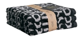 Gezichtsdoekje Cawö Allover Black (Set van 3)
