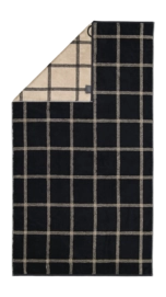 Douchelaken Cawö Luxury Home Two-Tone Grafik Karo Black