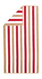 Douchelaken Cawö Coast Stripes Red/Nature