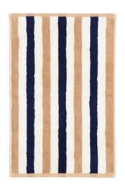 Asciugamano per ospiti Cawö Coast Stripes 30 x 50 cm, Set da 6 pezzi, Blu / Naturale