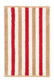 Serviette Invités Cawö Coast Stripes Red/Nature (Lot de 6)