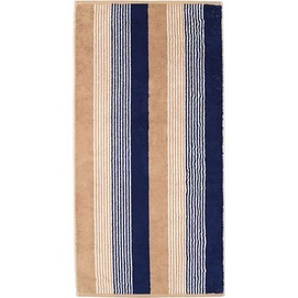 Serviette de Toilette Cawö Coast Repeat Navy/Nature (Lot de 3)