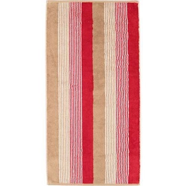 Handtuch Cawö Coast Repeat Red/Nature (3er-Set)