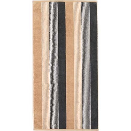 Handdoek Cawö Coast Repeat Anthracite/Nature (Set van 3)