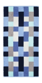 Serviette de Toilette Cawö Shades Karo Aqua (Lot de 3)