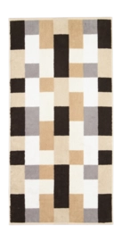 Serviette de Toilette Cawö Shades Karo Sand (Lot de 3)