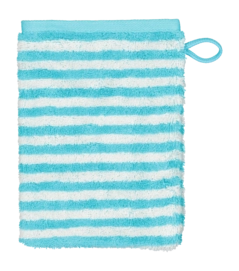 Washandje Cawö Campus Ringel Stripes Turquoise (Set van 6)