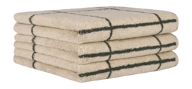 Serviette de Toilette Cawö Atelier Lignes Beige (Lot de 3)