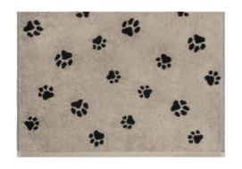 Guest Towel Cawö We Love Dogs Paws Black/Beige (Set of 6)