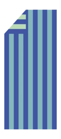 Strandtuch Cawö Beach Tropical Stripes Aqua