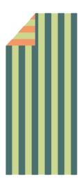 Asciugamano Mare Cawö Beach Tropical Stripes 80 x 180 cm, Verde Giungla