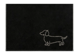 Gästehandtuch Cawö We Love Dogs Companion Black/Beige (6er-Set)