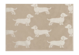 Serviette Invités Cawö We Love Dogs Nature/Beige (Lot de 6)