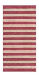 Handtuch Cawö Lines Block Stripes Berry (3er-Set)