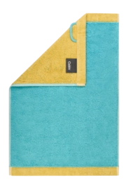 Gästehandtuch Cawö Lifestyle Splash Reversible Turquoise/Apricot (6er-Set)
