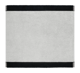 Petite Serviette Cawö Lifestyle Splash Réversible Platine/Noir (Lot de 6)