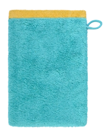 Washandje Cawö Lifestyle Splash Reversible Turquoise/Apricot (Set van 6)