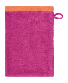 Manopola guanto Cawö Lifestyle Splash 16 x 22 cm, Set da 6, Rosa / Mandarino