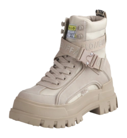 Stiefel Buffalo Aspha Com1 Damen Beige Imi Nappa Textile Vegan