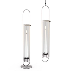 Kandelaar Höfats Oval Candle 55 Zilver